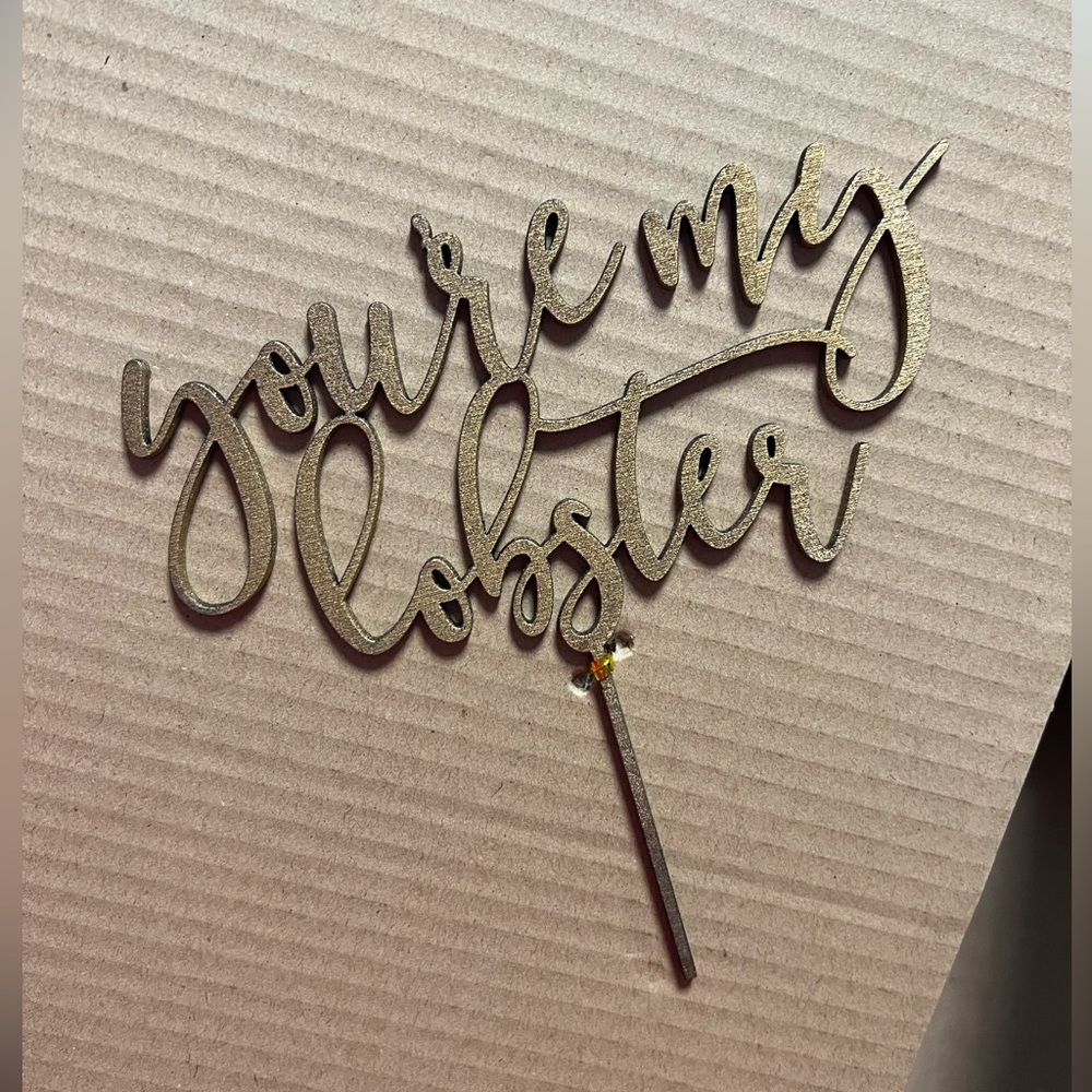 Gold Cake Topper - Picture 2 of 2